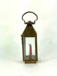 Early Hand Made Brass Lantern