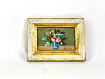 Miniature Still Life Oil On Canvas