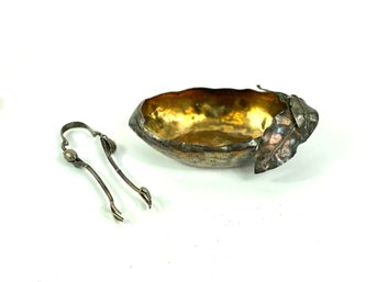 Antique Sterling Silver Olive Dish By Gorham
