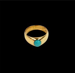 14 Karat Gold Turquoise Ring