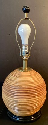 Original Gabriella Crespi  Mid Century Pencil Bamboo Table Lamp By Designer Gabriella Crespi