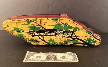 Antique Pressed Steel/lithographed Sunny Andy Tank By The Wolverine Supply/mfg. Co.
