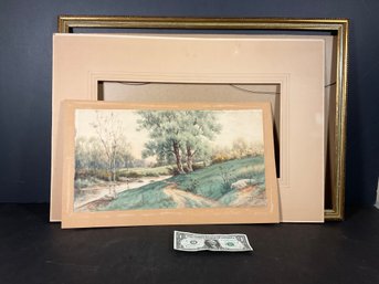 Original P.E. Chillman 17 Watercolor On Artist Paper & Cardboard