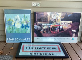 3 Vintage Prints Framed And Under Glass