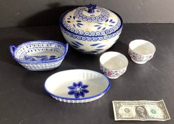 5 Pieces Of Vintage Ceramic And Porcelain  Items For Your Home.