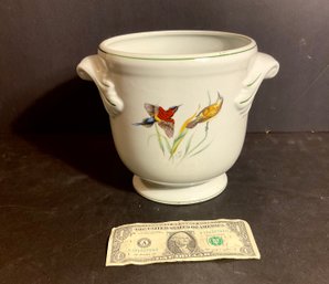 Fine Porcelain Cache Pot With Birds