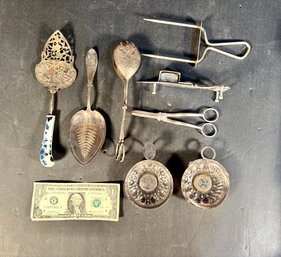 Lot Of Interesting Vintage Silver Plated Serving Pieces