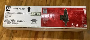 New Old Stock  65 Pre Lit Christmas Tree Never Opened