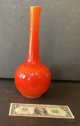 Atomic Orange Royal Haeger MCM Pottery Vase