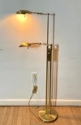 Original Holtkotter Mid Century  Adjustable Brass Floor Lamp