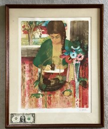 Limited Edition Vintage Lithograph  30/275 By Artist Paul Collomb