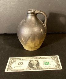 Small Antique Albany Glazed  Ovoid Jug With Handle