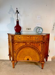 George III Style Inlayed Cabinet With Drawer