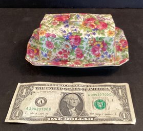 Vintage Royal Winton Summertime Paisley Butter Dish