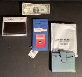 3 New Genuine Womans Leather Goods- 2 Wallets & 1 Billfold Wallet