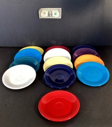 13 Mid Century Fiesta Ware Salad Or Dessert Plates In A Variety Of Colors