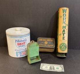 4 Antique Tin Advertising Items