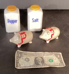 4 Vintage Salt And Pepper Shakers