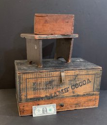 3 Antique Wooden Items