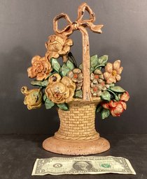 Substantial Cast Iron Door Stop With Original Pant