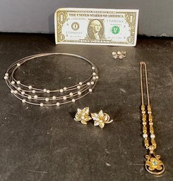 Vintage Pearl Costume Jewelry Group