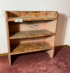 Antique Pine Primative Bucket Bench/ Cupboard