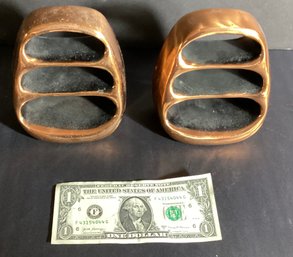 Ben Seibel Jenfred Mid Century Ladder Book Ends In Copper Tone