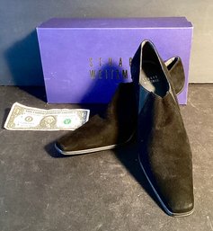 Stuart Weitzman New Old Stock Black Suede Shoes Size 8.5 Principal Design