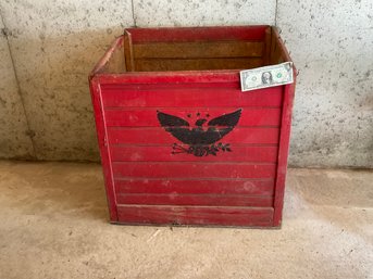Vintage Wainscoting Fireplace Firewood Box