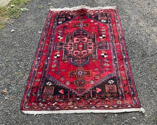 61 X 38 Vintage Hand Made Afghanistan Wool Carpet