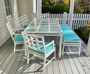 7 Piece Crate & Barrel ATRIUM Patio Dining Set