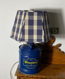 Interesting Vintage Gas Can Lamp & Shade