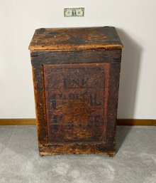 Antique Capitol Coffee Country Store Display Painted Bin