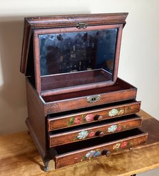 Hand Painted 3 Drawer Collections Chest With Lift Top