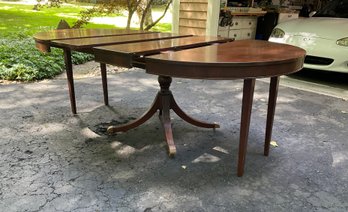 Vintage Hand Crafted Mahogany Apartment Size Dining Table 2/ Leaves