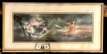 Rare 19 X 38 Original Walt Disney BAMBI Cell # 32/500 & COA