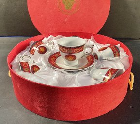 6 Versace Rosenthal Medusa Pattern Porcelain Demitasse  Cups & Saucers  MINT CONDITION
