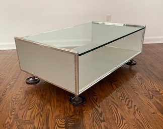 Original Oshinomi Kunihide Glass & Aluminum Cocktail Table For Matteo Grassi Vinterior