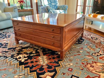 Original Bob Timberlake Solid Cherry Square Coffee Table With Drawers