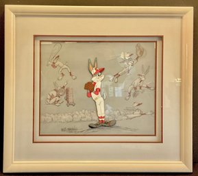 Original Warner Brothers Bugs Bunny Animation Cell Signed