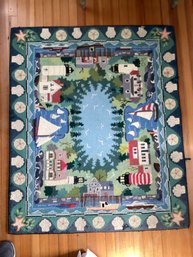 Vintage Claire Murray: COASTAL VILLAGE  Hand Hooked Rug