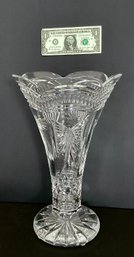 Waterford Lead Crystal Millennium Series Vase With Merry Christmas 1999 Inscription