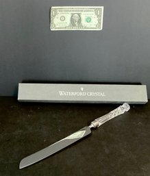 Waterford Crystal Wedding Cake Serrated Knife With Stainless Steel Blade