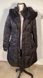 New With Tags  Size L Vince Camuto  Car Length Car Length Coat With Hood  In Black