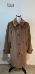 New With Tags  Size L Liz Claiborne Lined Faux Suede Coat