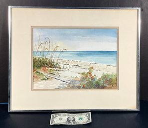 Original Signed & Framed Watercolor By Mystic Art Center Artist Carol Natwig