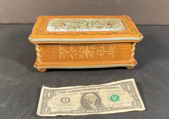 Vintage German Hand Painted Music Box