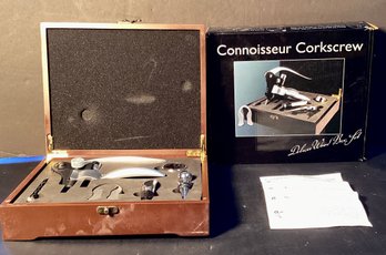 New In Box: 6 Piece Set Connoisseur Corkscrew Set With Storage Box