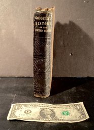 Antique 1859 Hard Cover Book: History Of The United States Adapted To The Capacity Of Youth