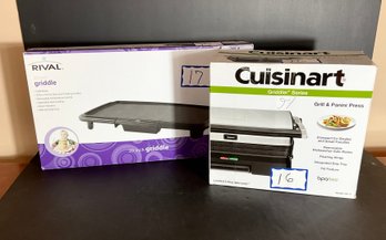Cuisinart Grill & Panine Press & Rival 20 Griddle New In Box